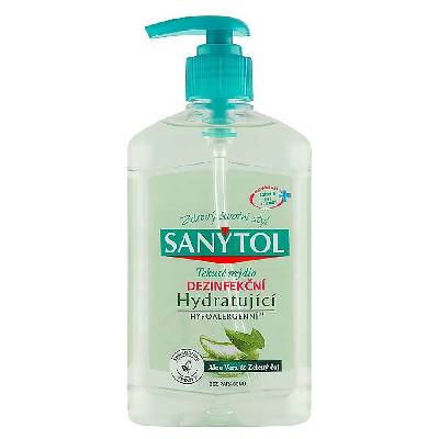 Sanytol dezinfekční hydratující mýdlo zelený čaj & aloe vera 250 ml