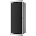 BALNEO Вградена ниша за WC четка Balneo Wall Box S, неръждаема стомана, ляво отваряне, черно, 54 см (B0401020504-01)