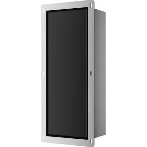 BALNEO Вградена ниша за WC четка Balneo Wall Box S, неръждаема стомана, ляво отваряне, черно, 54 см (B0401020504-01)