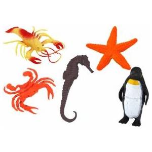 LEAN Toys Set of 10 Underwater Sea Animal Figures