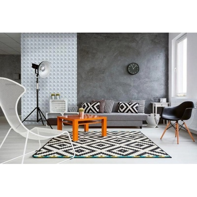 DIMEX ART Луксозна флизелинова тапета сиви кубчета, образуващи звезда