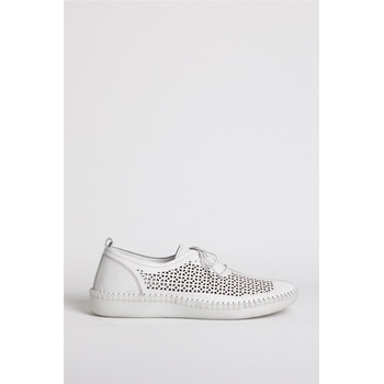 Jacket Club Дамски обувки от естествена кожа 04034 - Бели #328628 (328628_Хаки)