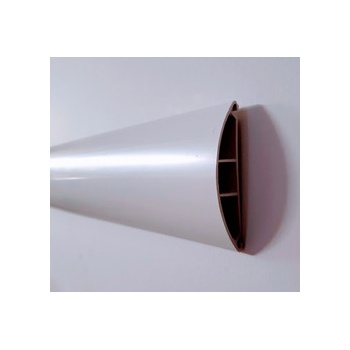 Polyprofil podlahová lišta oblá 74x20 2m šedá EIP 74020