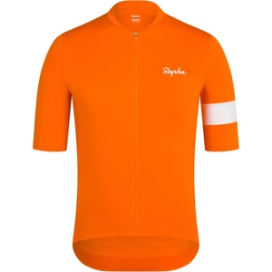 Rapha Мъжка фланелка с къс ръкав за колоездене Rapha Core Jersey Cycling jersey - Bright Orange / White - размер M (056-3756-0212)