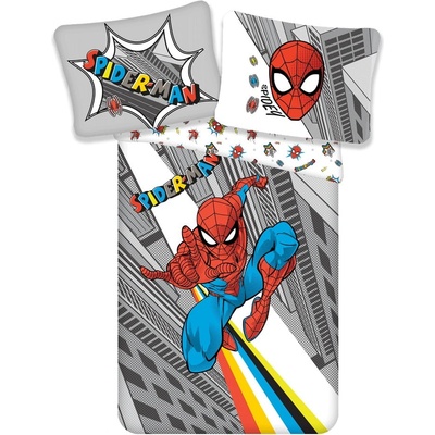Jerry Fabrics Сиво памучно бебешко спално бельо Spiderman, 140 x 200 cm Spider man - Jerry Fabrics (4250282961568)