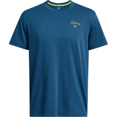 Under Armour Curry Emb Splash Tee-BLU 1383379-426 modré