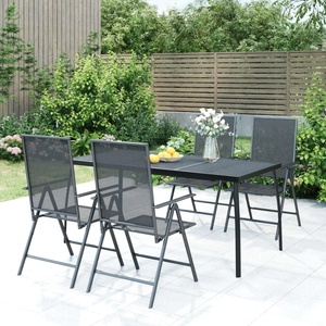 vidaXL Градинска маса антрацит 165x80x72 cм стомана мрежа (362734)