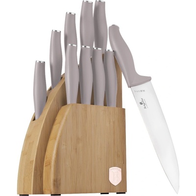 Berlingerhaus Bamboo so stojanom Taupe 6 ks