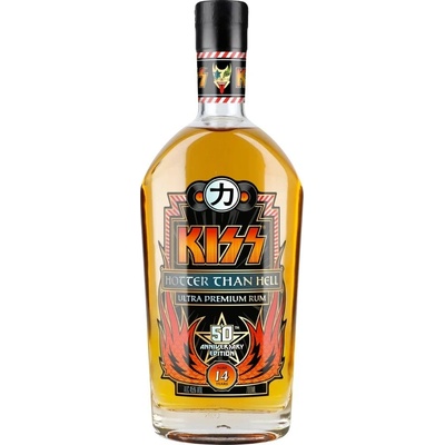 Kiss 14y Hotter than Hell Ultra Premium Rum 50th Anniversary Edition 45% 0,7 l (holá láhev)