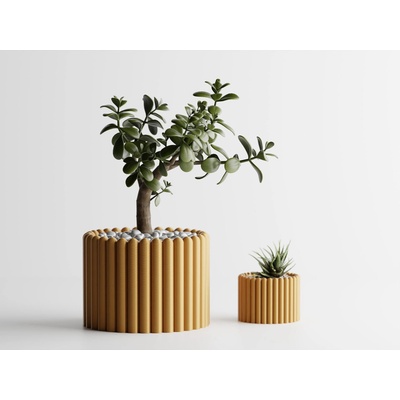 Кашпа Ancona Голяма, 135x135xH100mm - Златна