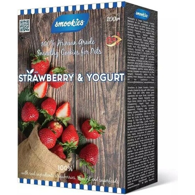 SMOOKIES Premium STRAWBERRY jahodové sušenky 100% human grade 200 g
