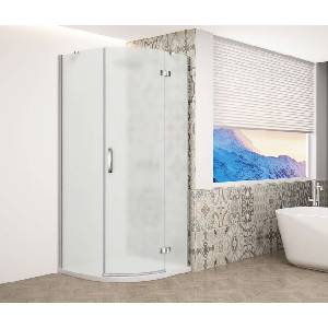 SAPHO Trinity - Четвърткръгла душ кабина 90x90 см, дясна, матирано стъкло/хром GT6590MR-CH (GT6590MR-CH)