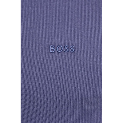 BOSS Памучна тениска с яка boss в бежово с изчистен дизайн 50468301 (50468301)