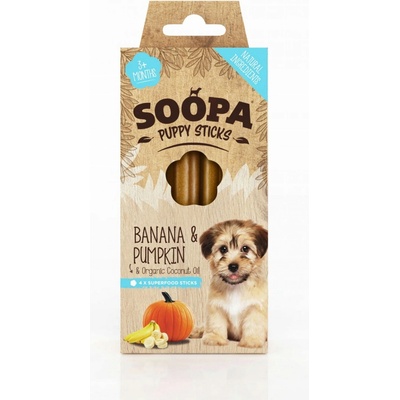 Soopa PUPPY dentálne tyčinky s banánom a tekvicou 100 g