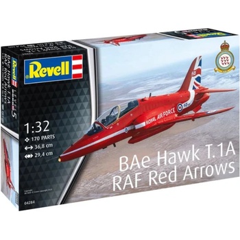 Revell Сглобяем модел Revell - Изтребител BAe Hawk T. 1A RAF Red Arrows, 170 части (R04284)