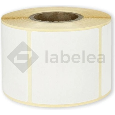 Labelea Samolepiace TERMO etikety 60x60 mm biele papierové, 750 etikiet na rolke, Farba etikiet Biela, Vnútorný priemer dutinky 40 mm ETM060060W