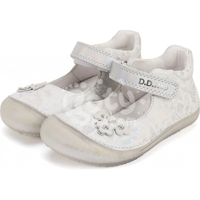 D.D.Step kožené barefoot balerínky H063-51878 silver