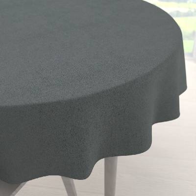 Biante Okrúhly obrus/imitácia brúsenej kože Alcantara ALC-019 Antracitovo sivý Ø 50 cm
