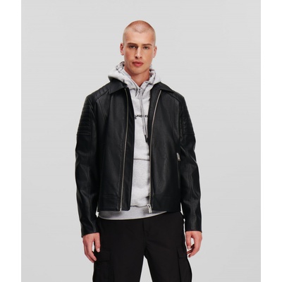 Karl Lagerfeld bunda JEANS KLJ FAUX LEATHER jacket čierna