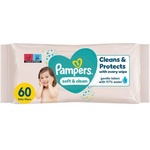 Pampers Мокри кърпички Pampers Soft & Clean - 60 броя