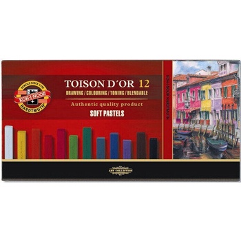 KOH-I-NOOR Toisor D'or Soft pastels sada suchých pastelov 12 ks