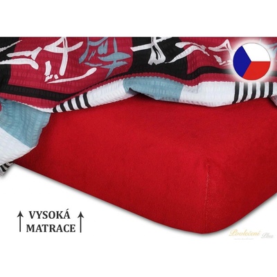 Dadka prostěradlo froté vínové 90x200x25