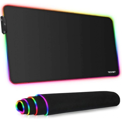 TeckNet RGB Gaming Mouse Mat - гейминг подложка за мишка с LED подсветка (черен)