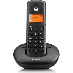 Motorola e201 безжичен dect телефон, ЧЕРЕН f52000k50o1asg03 (f52000k50o1asg03) Телефонни апарати