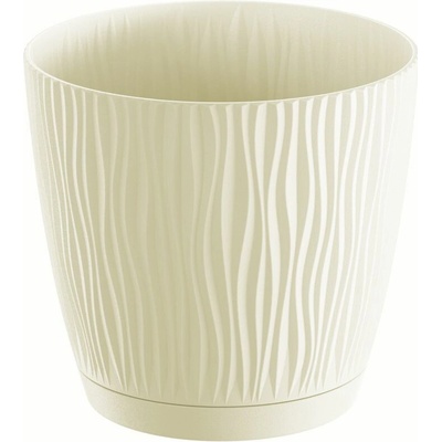 Prosperplast Kvetináč s miskou SANDY P krémový 23,9 cm
