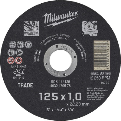 Milwaukee Trade Rezný kotúč 125 mm x 1 mm 4932479578