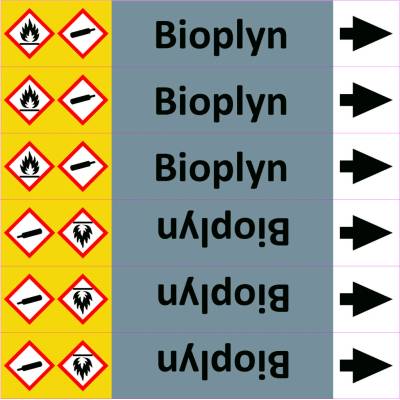 Grafiko | Bioplyn - dle ISO 20560 - Materiál fólie s ochrannou laminací, Rozměr aršík 6 ks 52x280 mm