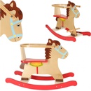 IKO Drevený hojdací koník s operadlom
