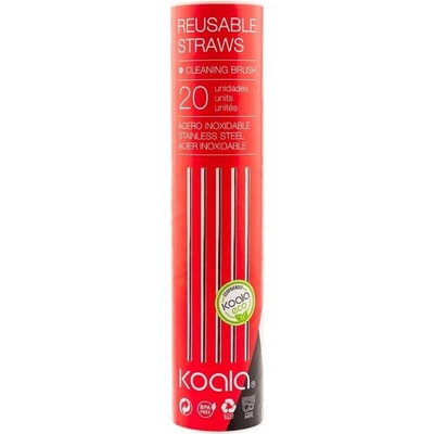 KOALA brčko nerezové rovné s čistítkem 20 ks – Zbozi.Blesk.cz