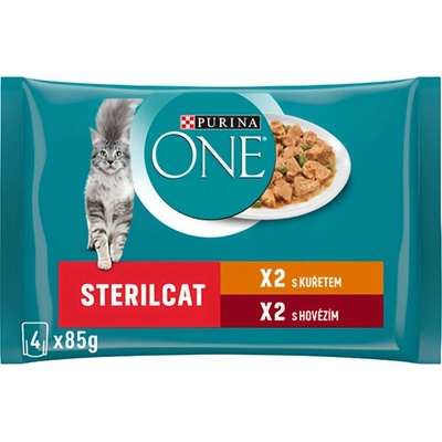Purina ONE Sterilcat MIX kapsičky 4×85 g