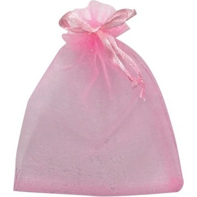 Dárkový sáček organza růžový 7x9cm