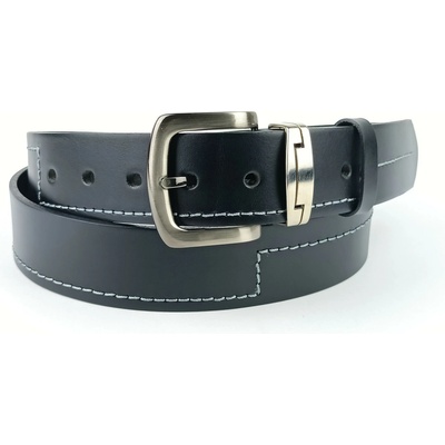 Penny Belts pánský opasek Jeans kovový průvlek černý