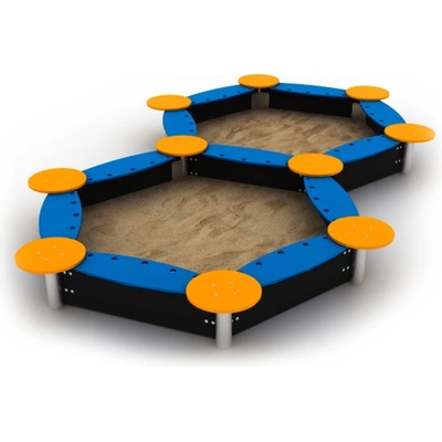 Playground System Pískoviště z nerezu DUO 17018