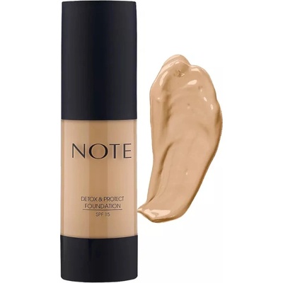 Note Cosmetique Detox and Protect Foundation tekutý make-up s matným finišem 03 Medium Beige 35 ml