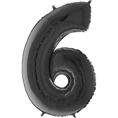 Grabo Nafukovací balónik číslo 6 čierny 66 cm