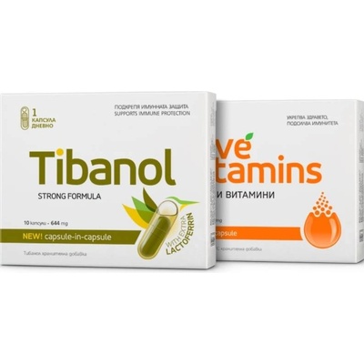 Vitaslim Innove Комплект Здраве Live Vitamins + Tibanol, 30 + 10 капсули, Vitaslim Innove