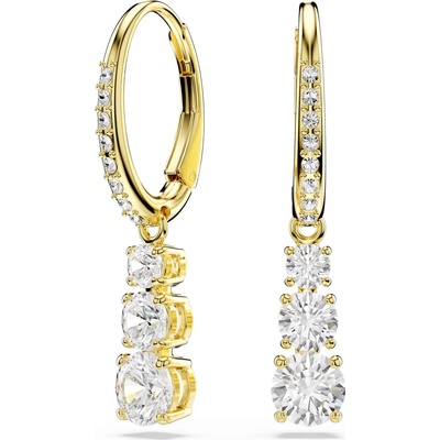 Swarovski Trblietavé pozlátené náušnice Stilla Attract 5723300