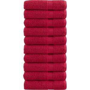 vidaXL Премиум хавлиени кърпи SOLUND 10 бр зелени 100x150 см 600 gsm (137409)