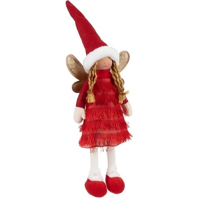 Ruhhy 22346 Vianočné dekorácie anjelik 40 cm červená