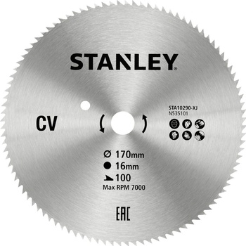 STANLEY Pilový kotouč HCS, 170 x 16,0 mm, 100 zubů STA10290