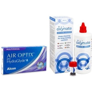 Alcon Air Optix Plus Hydraglyde Multifocal (6 лещи) + Oxynate Peroxide 380 ml с кутийка