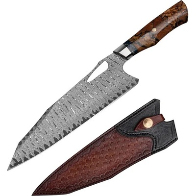 IZMAEL Damaškový kuchynský nôž MASTERPIECE Tamasine Hnedá 24.3 cm