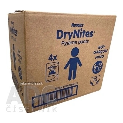 Huggies DryNites L pre chlapcov 8-13 r JUMBO 30-48 kg 4x13 ks