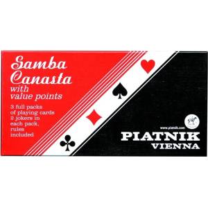 Piatnik Карти за игра Piatnik - Samba Canasta, 3 тестета