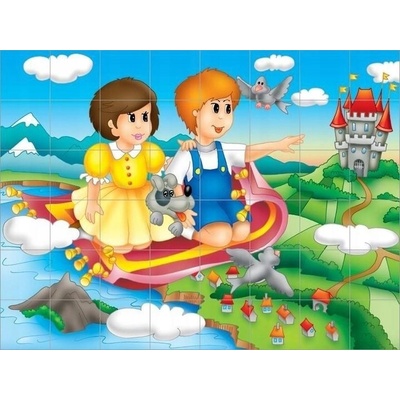 ADAMIGO Obrázkové kostky Cestování ve dvou, 48 kostek