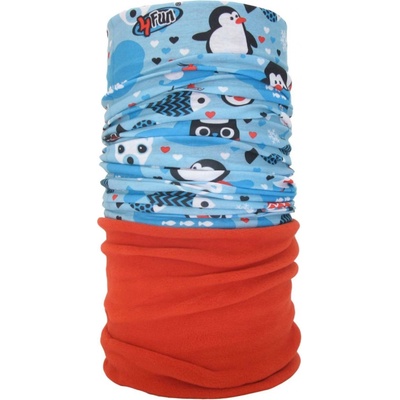 4FUN Detská zateplená šatka tučniak Winter